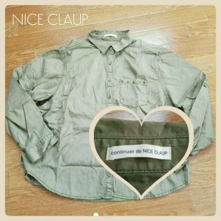 ナイスクラップ(NICE CLAUP)のNICE CLAUP　ミリタリーシャツ　カーキ(ミリタリージャケット)