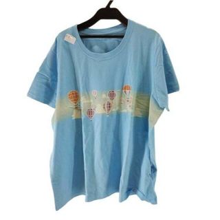 TS1389◇新品 レディース 大きいサイズ プリントTシャツ 半袖 4L～5L(Tシャツ(半袖/袖なし))