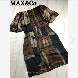 マックスアンドコー(Max & Co.)のMax & Co シルク ワンピース(ひざ丈ワンピース)