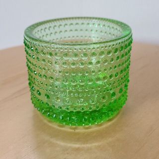 イッタラ(iittala)の値下げ！イッタラ　カステヘルミ　キャンドルホルダー　アップルグリーン(食器)