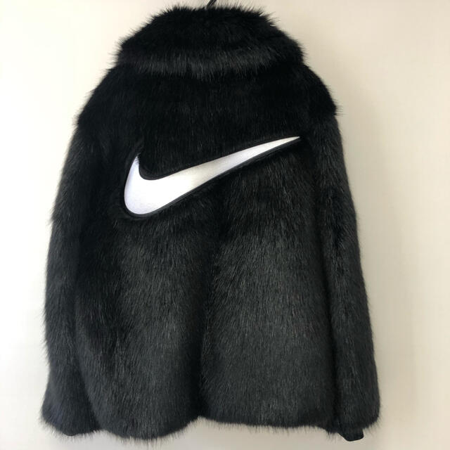 NIKE × AMBUSH reversible faux fur coat 黒