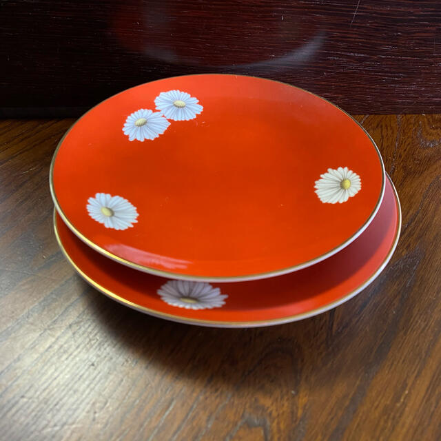 tantanuki様専用 オールドノリタケ 朱色 赤菊紋 小皿15cm 3枚 レビュー高評価 オールドノリタケ プレート 赤菊 5枚 コレクション 食器