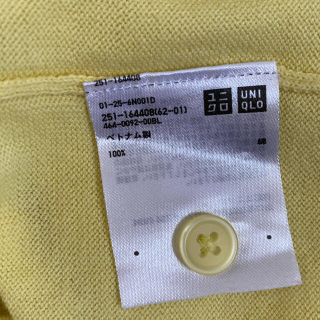 UNIQLO(ユニクロ)のUNIQLO ユニクロ　春夏　レディース　カーディガン　イエロー　Lサイズ レディースのトップス(カーディガン)の商品写真