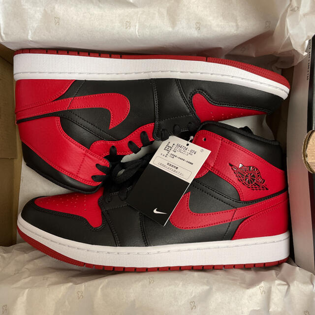 NIKE AIR JORDAN 1 MID "BRED"30cmairjordan1