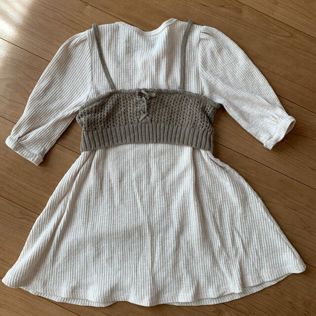 petit main(プティマイン)の\petitmain/ビスチェ付きワンピース キッズ/ベビー/マタニティのキッズ服女の子用(90cm~)(ワンピース)の商品写真