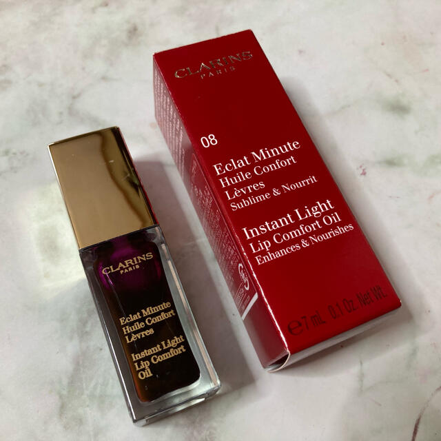 CLARINS(クラランス)のクラランス コンフォートリップオイル08ブラックベリー コスメ/美容のベースメイク/化粧品(リップグロス)の商品写真