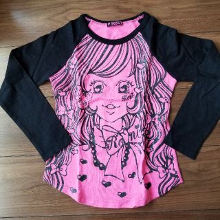 ロニィ(RONI)のRONIキラキラプリントガール柄ロンＴ M(Tシャツ/カットソー)