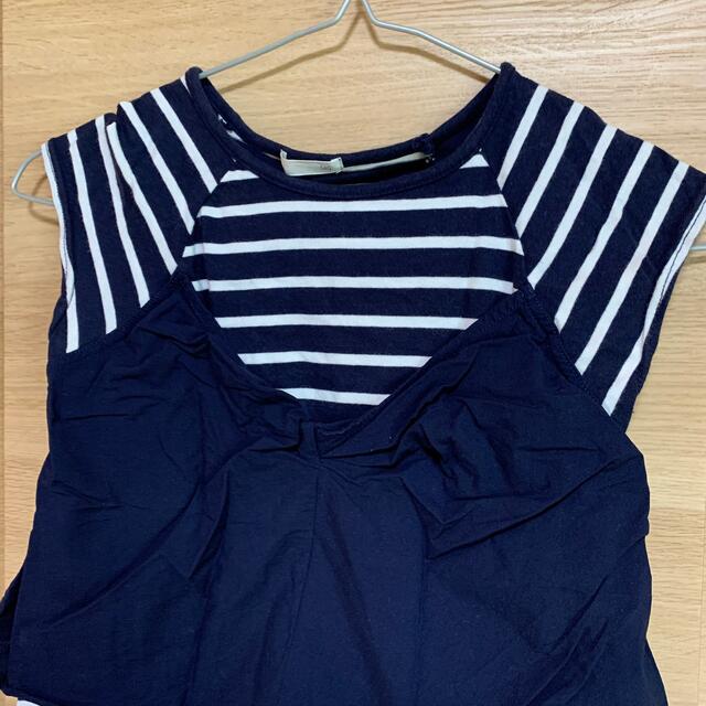 GU(ジーユー)の140センチ　gu ボーダートップス キッズ/ベビー/マタニティのキッズ服女の子用(90cm~)(Tシャツ/カットソー)の商品写真