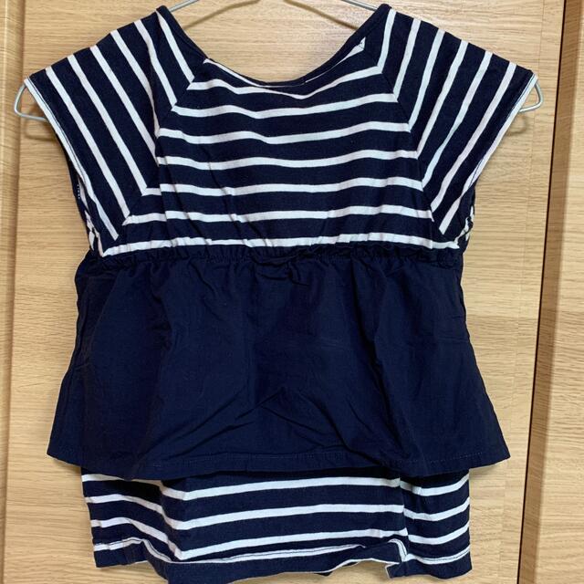 GU(ジーユー)の140センチ　gu ボーダートップス キッズ/ベビー/マタニティのキッズ服女の子用(90cm~)(Tシャツ/カットソー)の商品写真