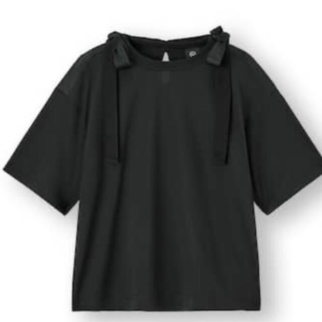 GU(ジーユー)のリボンデザインT (5分袖) Mサイズ　UNDERCOVER GU  レディースのトップス(Tシャツ(半袖/袖なし))の商品写真