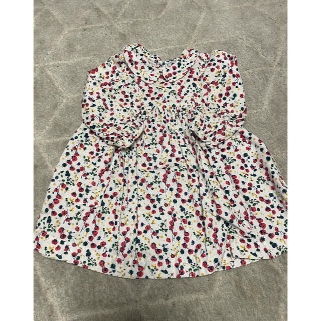 PETIT BATEAU(プチバトー)のﾌﾟﾁﾊﾞﾄｰ花柄ﾜﾝﾋﾟ⸜🌷︎⸝‍ キッズ/ベビー/マタニティのベビー服(~85cm)(ワンピース)の商品写真