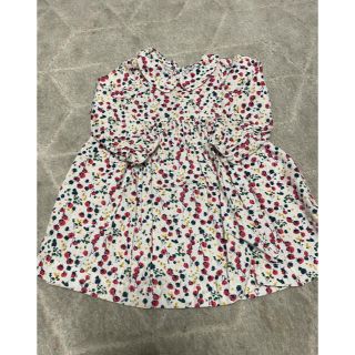 プチバトー(PETIT BATEAU)のﾌﾟﾁﾊﾞﾄｰ花柄ﾜﾝﾋﾟ⸜🌷︎⸝‍(ワンピース)