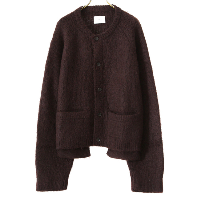 stein kid mohair cardigan brown Mメンズ