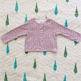 プチバトー(PETIT BATEAU)の♡美品♡プチバトー♡花柄コットンカーディガン♡(カーディガン/ボレロ)