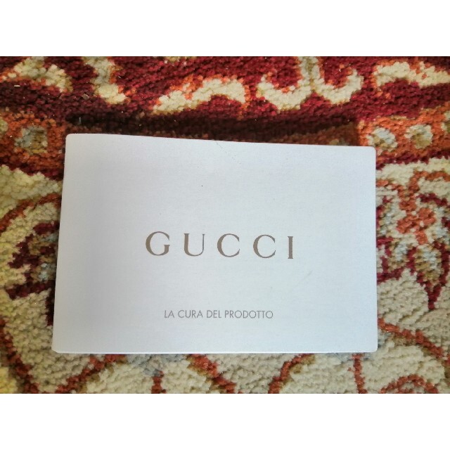 Gucci(グッチ)の【美品、しおり付】GUCCI　ロングスカーフ レディースのファッション小物(バンダナ/スカーフ)の商品写真