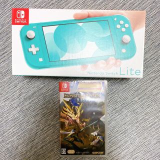 ニンテンドースイッチ(Nintendo Switch)の【即日発送】新品未使用　ニンテンドースイッチ　ライト　モンハンセット(家庭用ゲーム機本体)