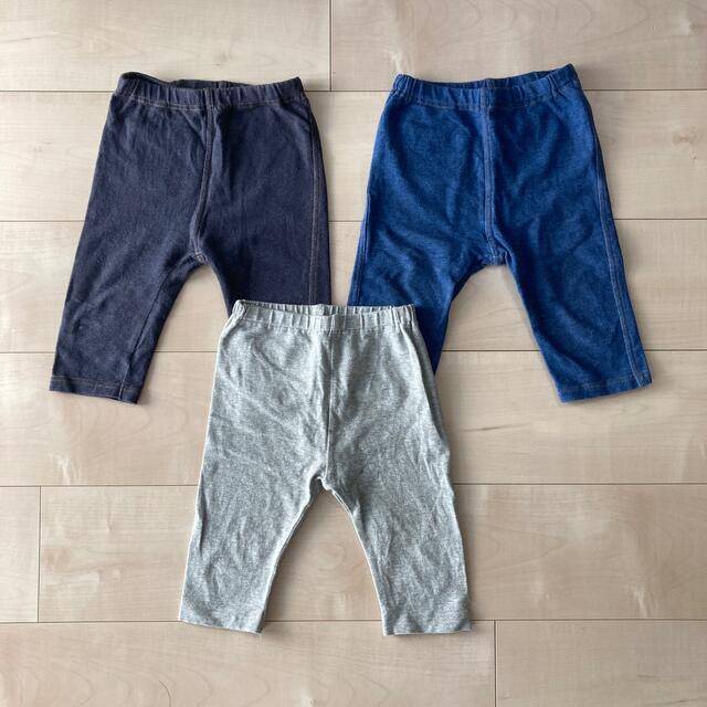 UNIQLO(ユニクロ)のユニクロ レギンス パンツ　3本セット キッズ/ベビー/マタニティのキッズ服男の子用(90cm~)(パンツ/スパッツ)の商品写真