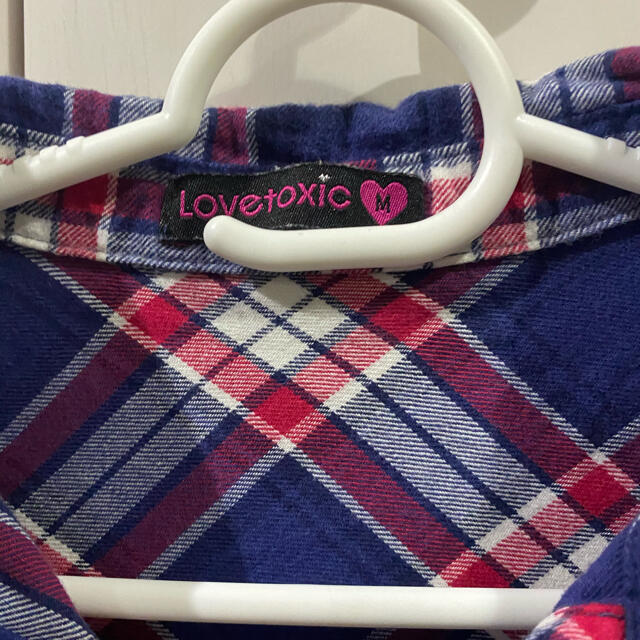 lovetoxic(ラブトキシック)のラブトキ/Lovetoxic/チェックシャツ/シャツワンピース/M/ロング キッズ/ベビー/マタニティのキッズ服女の子用(90cm~)(ブラウス)の商品写真