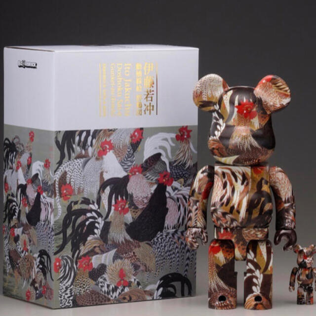 BE@RBRICK 伊藤若冲「群鶏図」 100% ＆ 400%