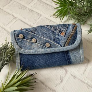 denim remake マルチポーチ　マルチケース　母子手帳ケース　通帳ケース(母子手帳ケース)