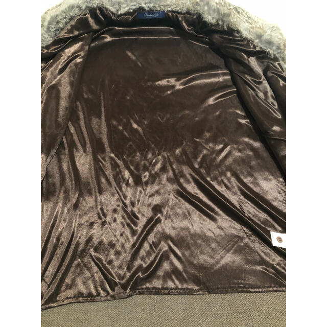 UNITED ARROWS(ユナイテッドアローズ)のユナイテッド アローズ  ファー付きニットジャケット 裏地サテン レディースのジャケット/アウター(毛皮/ファーコート)の商品写真