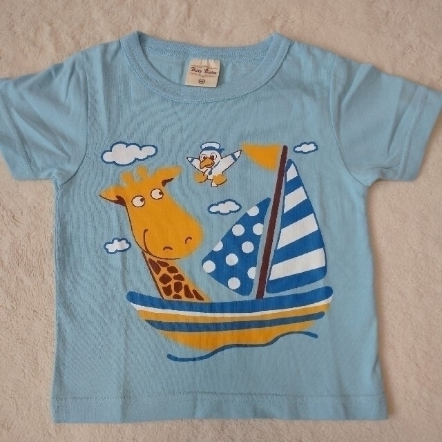 [値下げ中☆]幼児Tシャツ90cm(水色) 新品 キッズ/ベビー/マタニティのキッズ服男の子用(90cm~)(Tシャツ/カットソー)の商品写真