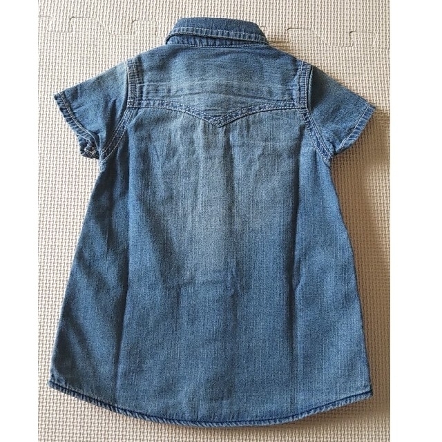 F.O.KIDS(エフオーキッズ)の未使用 デニムトップス チュニック 80cm キッズ/ベビー/マタニティのベビー服(~85cm)(シャツ/カットソー)の商品写真