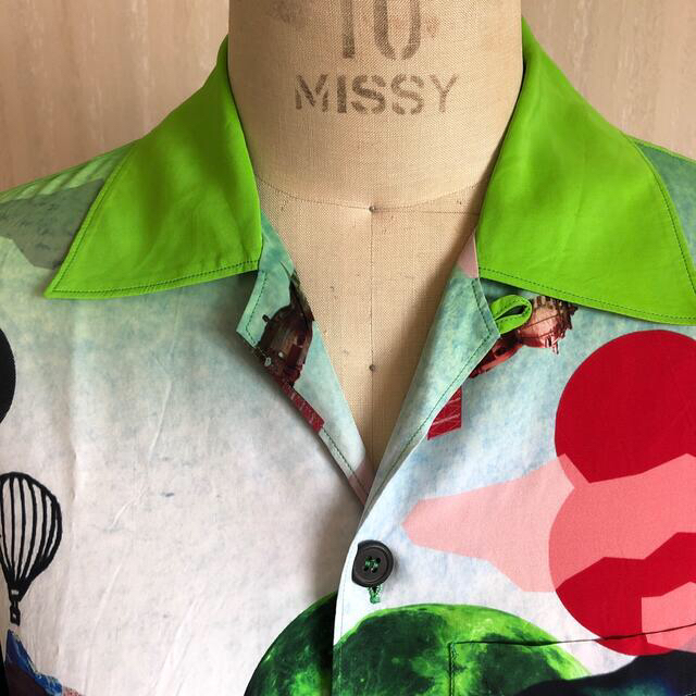 PRADA プラダ 2019SS アートプリント開襟ブラウス メンズXSサイズ - シャツ