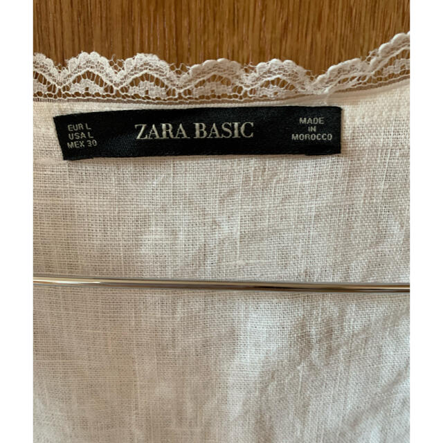 ZARA(ザラ)のザラ　ZARA リネンノースリーブブラウス レディースのトップス(シャツ/ブラウス(半袖/袖なし))の商品写真