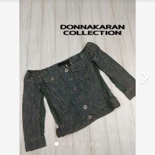 ダナキャラン(Donna Karan)のDONNAKARAN コレクション オフショルダーデニムメッシュ(シャツ/ブラウス(長袖/七分))