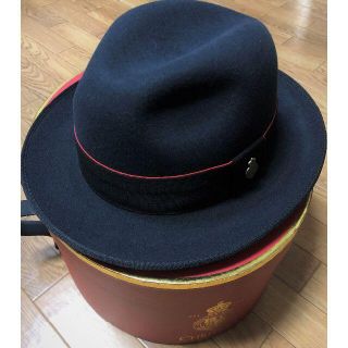 ボルサリーノ(Borsalino)のクリスティーズ★サリス・エプソム・Wフーデッド・ファーフェルト59 RED(ハット)