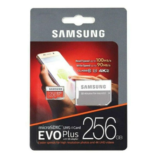 256GB Samsung サムスン microSDXCカード EVO Plus Class10 UHS-1 U3 MB-MC256GA EU - 1