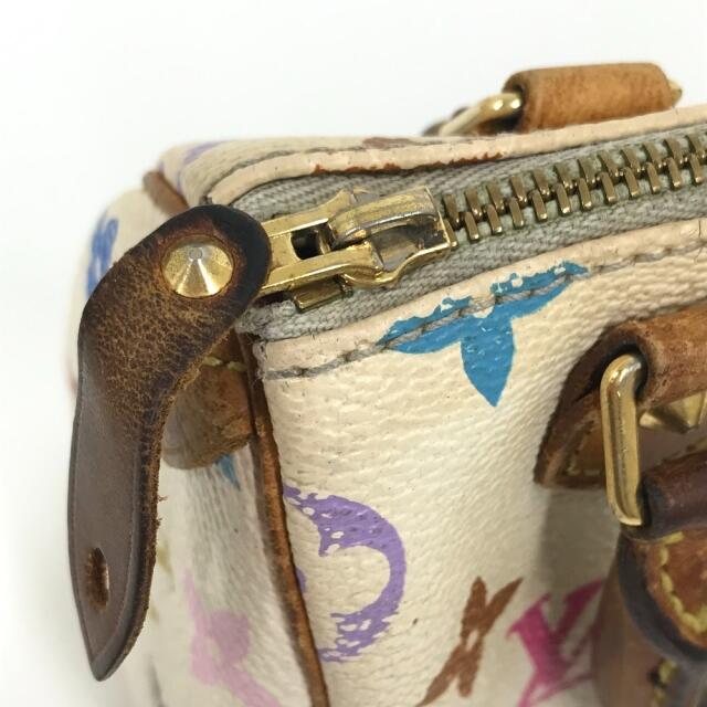 ルイヴィトン LOUIS VUITTON ミニスピーディ M92645 モノグラムマルチ ミニボストンバッグ ハンドバッグ ショルダーバッグ  モノグラムマルチカラーキャンバス ブロン ホワイト×マルチカラー