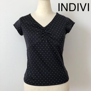 インディヴィ(INDIVI)のINDIVI ドット　カットソー(カットソー(半袖/袖なし))