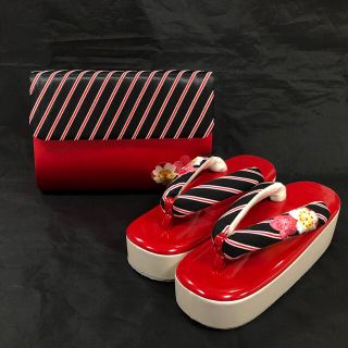 ハイヒール 草履バッグ セット (新品) #796(下駄/草履)