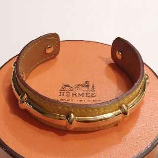 Hermes - ジンタンロ様専用 エルメス レザー バングル イエローの通販