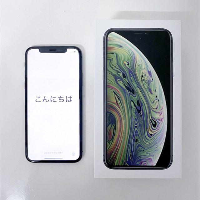 Apple(アップル)のiPhone XS 64GB スペースグレイ　　　　　　SIMロック解除済 スマホ/家電/カメラのスマートフォン/携帯電話(スマートフォン本体)の商品写真