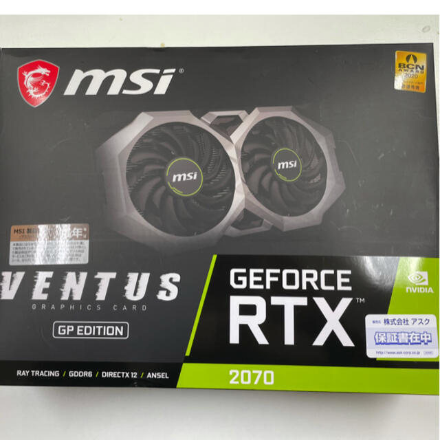 MSI GeForce RTX 2070 VENTUS 8GPC/タブレット