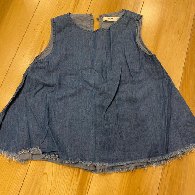 MPS ノースリーブ　デニム キッズ/ベビー/マタニティのキッズ服女の子用(90cm~)(Tシャツ/カットソー)の商品写真