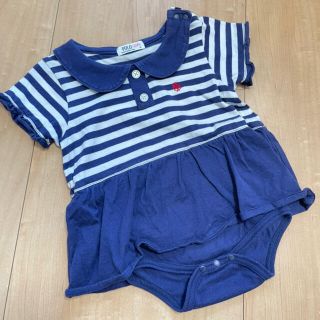 ポロラルフローレン(POLO RALPH LAUREN)の♡POLObaby♡襟付きボーダーロンパース 80(ロンパース)