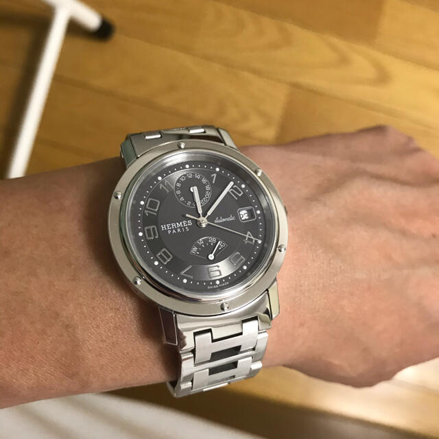 Hermes - HERMES エルメスクリッパー CL2.810 GMT グレー文字盤 自動