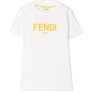 フェンディ(FENDI)のフェンディ  ラバーロゴTシャツ　ホワイト　12＋　1点のみ！(Tシャツ(半袖/袖なし))