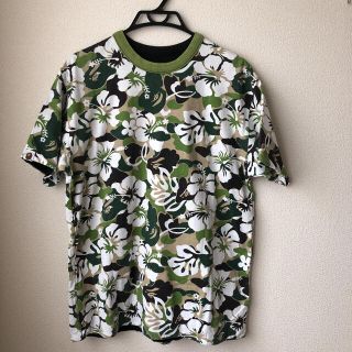 アベイシングエイプ(A BATHING APE)のアベイシングエイプ　リバーシブル　ハイビスカスTシャツMade in Japan(Tシャツ/カットソー(半袖/袖なし))