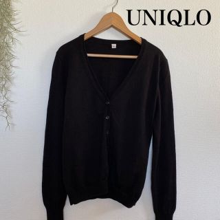 ユニクロ(UNIQLO)のUNIQLO ユニクロ レディース 万能 カーディガン ダークブラウン プチプラ(カーディガン)