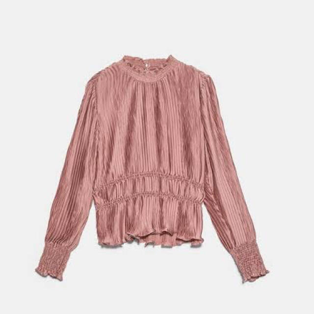 ZARA(ザラ)のZara ピンクブラウス レディースのトップス(シャツ/ブラウス(長袖/七分))の商品写真