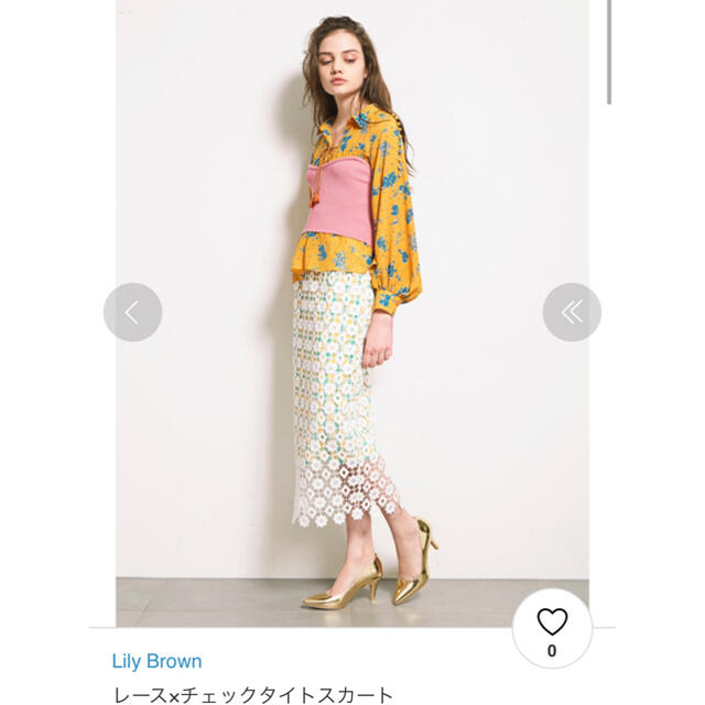 レース×チェック　タイトスカート レディースのスカート(ロングスカート)の商品写真