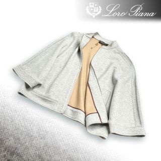 ロロピアーナ(LORO PIANA)のB9★美品 ロロピアーナ レディース ブルゾン カシミヤ グレー 40(その他)