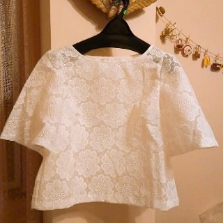 アナトリエ(anatelier)の新品 anatelier 刺繍ブラウス 38サイズ(シャツ/ブラウス(半袖/袖なし))