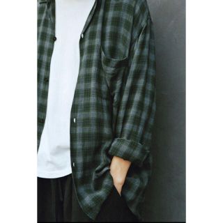 コモリ(COMOLI)のsaki様専用[COMOLI] レーヨン　オープンカラーシャツ　GREEN (シャツ)