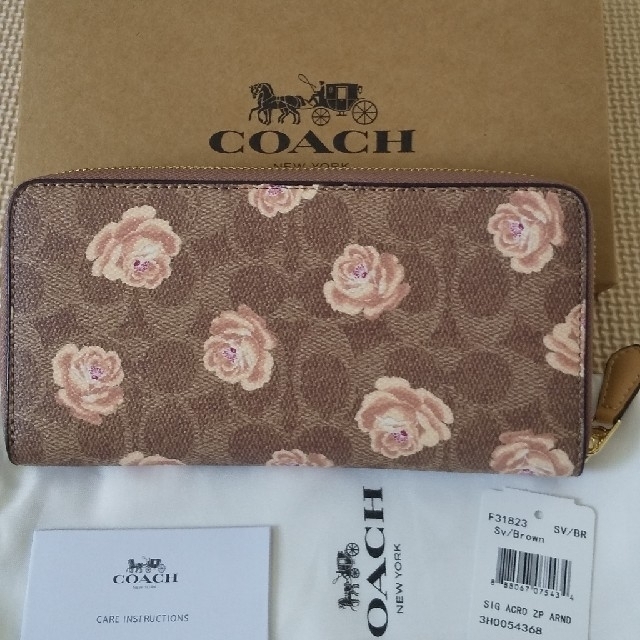 COACH   Lick様 コーチ COACH 長財布 バラ 薔薇 フラワー シグネチャー